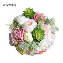 Цветы суккуленты Очаровательная Букеты Свадебные для невесты Искусственные цветы букет невесты Свадебные аксессуары bruidsboeket SWB02
