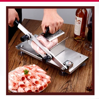 

Mutton slicer home manual meat slicer hot pot fat beef roll planing machine Multifunctional frozen meat slicer