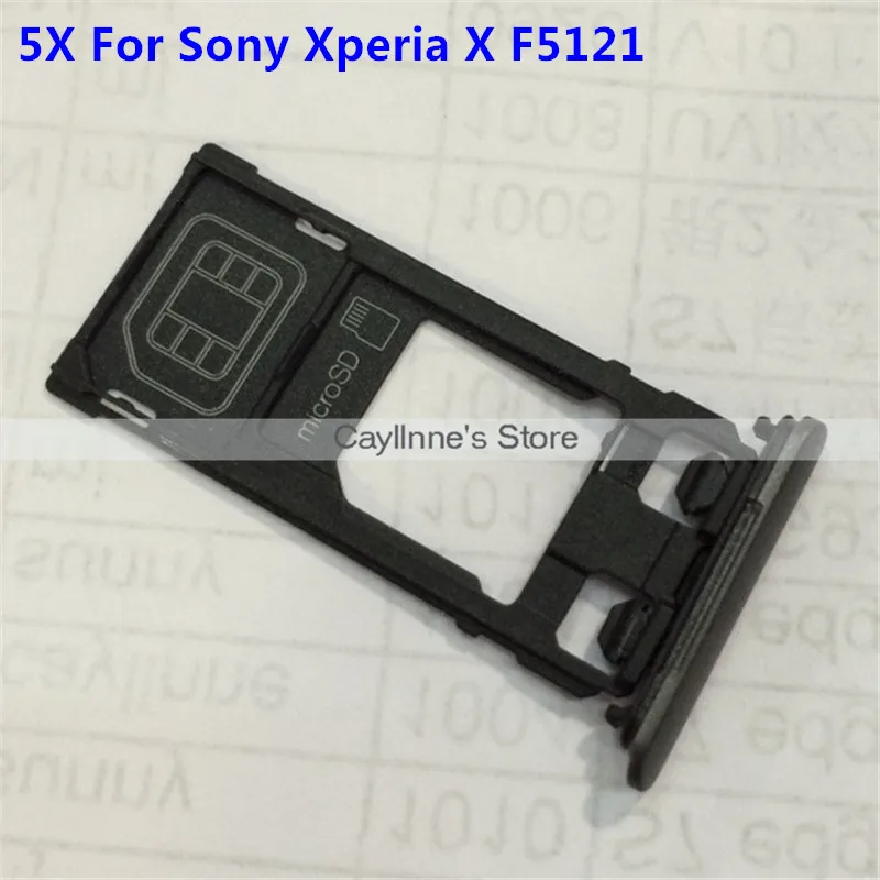 5 шт. держатель лотка для SIM-карты запасные части Sony Xperia X F5121 | Мобильные телефоны и