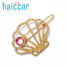 Женщины девушка очарование Мода шикарная Золотая оболочка заколки для волос простой дизайн пряжка шпилька для волос Головные уборы шикарный подарок на день рождения p# Прямая поставка