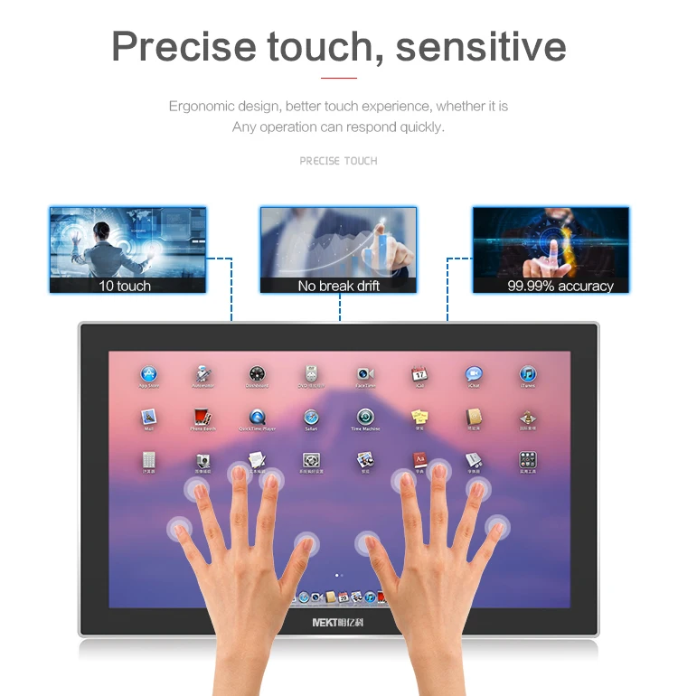 21,5 Дюймов tablet/22 дюймов широкоформатный 16:9 конденсатор multi-touch экран монитора/дисплей RJ45 системы Android 4,4 integrated