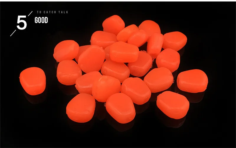 100pcsbag 5 Colors Soft Rubber Artificial Corn Baits Fishy Smell Scented Corn Lure for Carp Fishing Accessories (5)