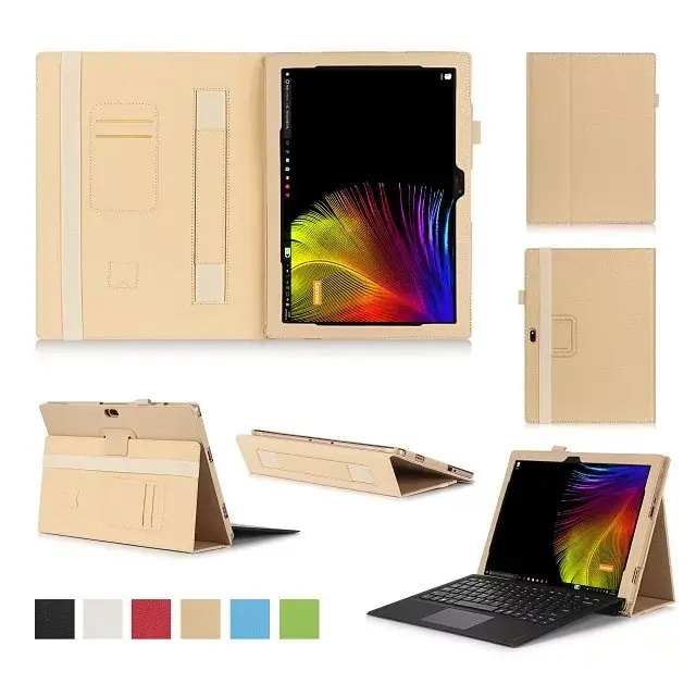 Folding Flip leather Case Cover for Lenovo IdeaPad Miix 4 12 font b Laptop b font
