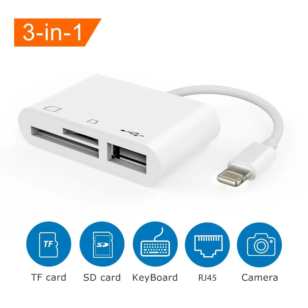 Sd Card Reader, 3 In 1 Connection Kit Sd/tf Card Reader, Trail Game