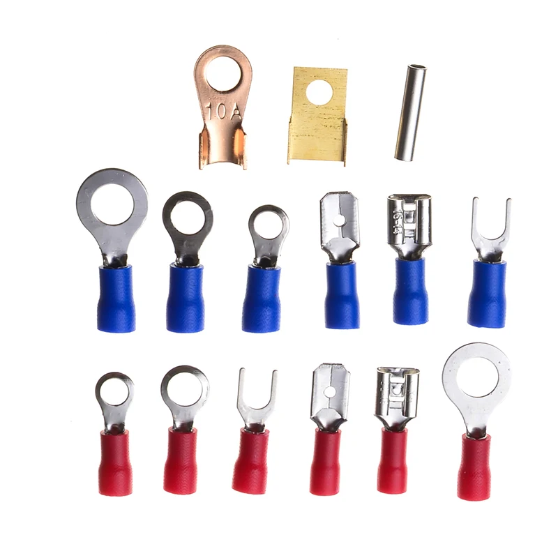 

YT 300PCS 600V PVC Wire Cable Connectors Crimp Terminals Electrical Ring Fork Spade Terminals Set Assortment