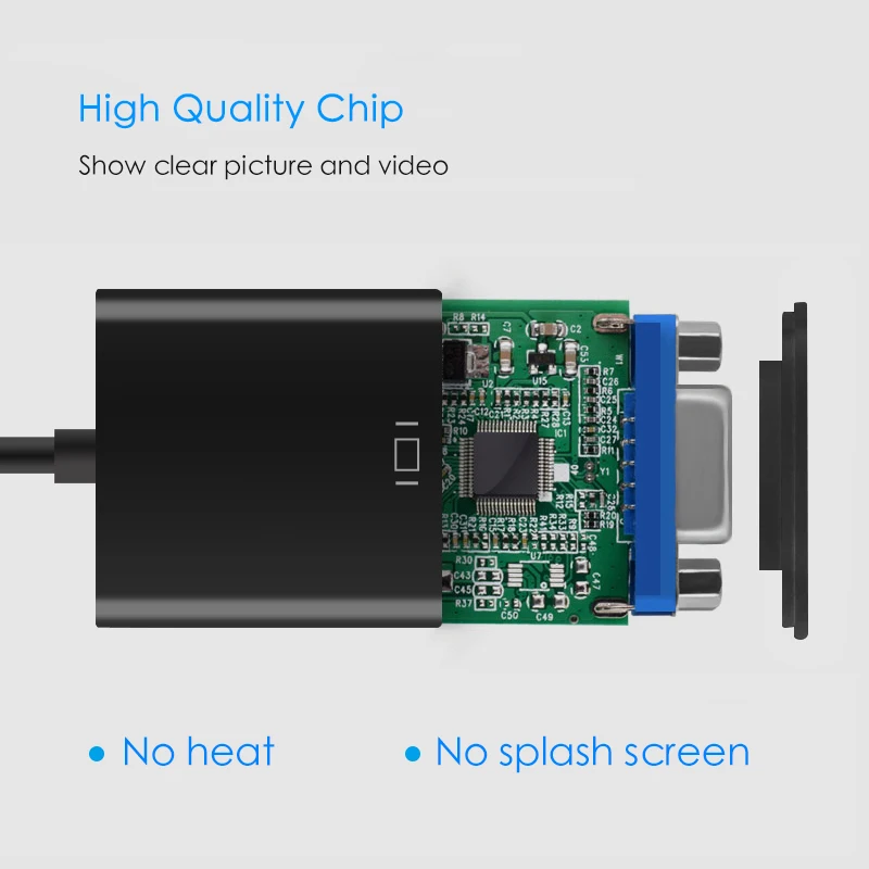 EECPT HDMI в VGA адаптер конвертер цифро-аналоговый видео аудио 1080P Адаптер для PS4 ТВ коробка ноутбук к ПК экран ТВ проектор