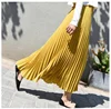 Womens Fashion Pleated Midi Long Skirt Female Korean Japanese Casual High Waist Skirts Jupe Faldas 10 Colors 2022 Spring SK295 ► Photo 3/6