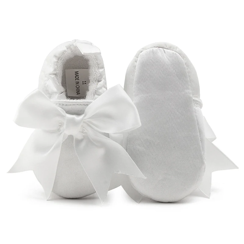 Delebao Крестильная детская обувь для 0-12 месяцев чисто белая обувь для крещения и крещения - Цвет: D