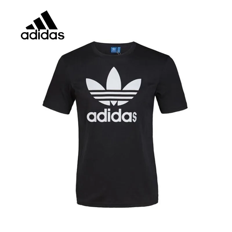 

Original New Arrival Authentic Adidas Mens T-shirts Short Sleeve Male Black Leisure Sportswear Breathable Quick Dry Shirt