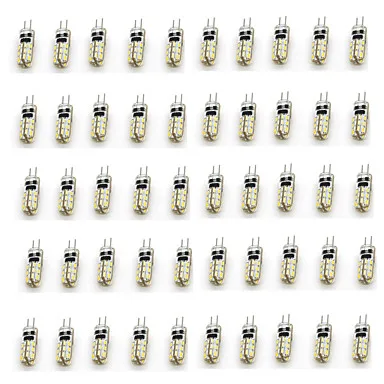 

50pcs Spotlight 24*3014SMD 1.5W G4 LED Lamp corn led Mini Lampada led Bulb Lamp High Power 360 Degree Replace Halogen Lamp 12V