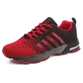 

New Top Men Sports Sneakers Shoes Breathable Men's Casual Full Shoe Red Lightweight Sneakers Woman Comfortable Flat Footwear