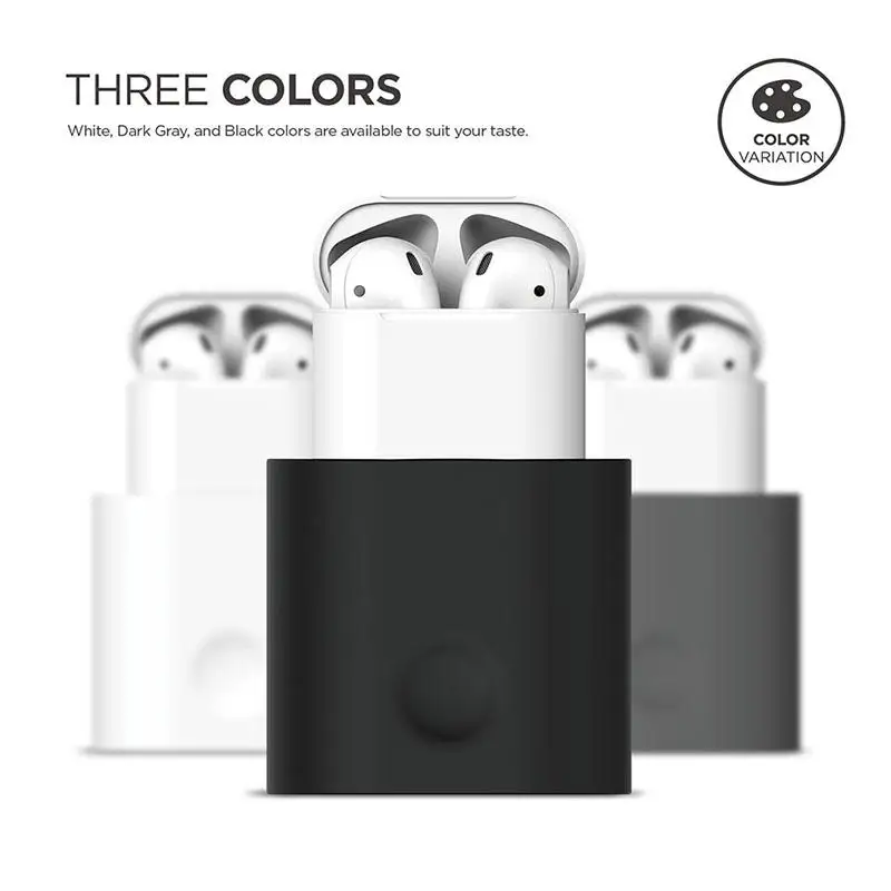 Наушники гарнитура зарядная док станция подставка для AirPods мягкий силиконовый