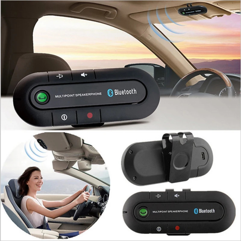 

Dehyaton Bluetooth Speakerphone MP3 Music Player Wireless Bluetooth Handsfree Car Kit Bluetooth Receiver Speaker Car Charger