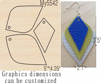 

Leaf shaped ear pendant wood moulds die cut accessories wooden die Regola Acciaio Die Misura MY