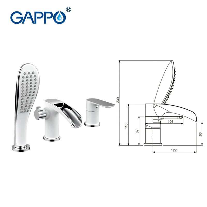Kaufen GAPPO badewanne armaturen badezimmer dusche wasserhahn bad wasserhahn badewanne wand montiert bad mixer wasserfall wasserhahn becken waschbecken mischbatterie