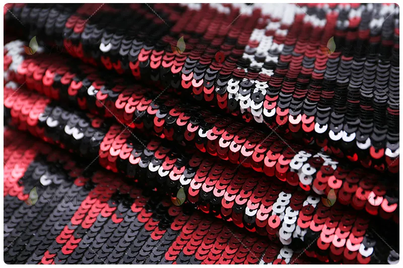 5 ярдов Вышивка Ткань 5 ярдов Красный и черный блесток сетки кружевная Фата костюм Блестки платье сетка вечерние шоу одежда