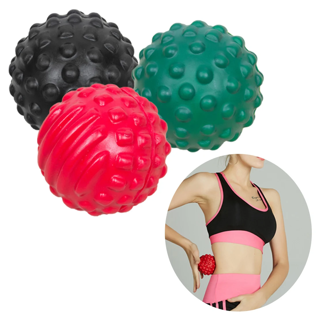 Pro 3 цвета PU шарики для массажа рук подошвы из ПУ Ежик сенсорные хват тренировочный мяч Портативный шар для физиотерапии поймать мяч