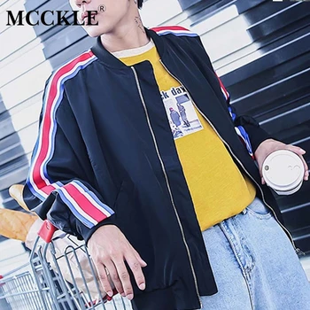 

Hip-Hop Spring Patchwork Men Jacket Coat Long Sleeve Flight O-Neck Black Male Jackets Coats 2019 Summer Zipper Thin Streetwear