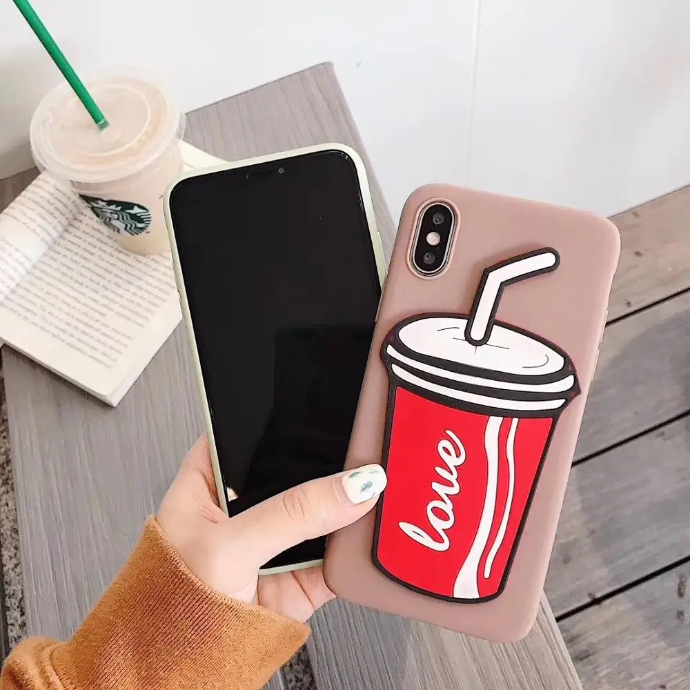 3D Cola Shape Patterned Soft TPU Silicon Case Cover on sfor Samsung A10 A20 A30 A50 M10 Candy Color Matte Skin Phone Coque Funda (4)