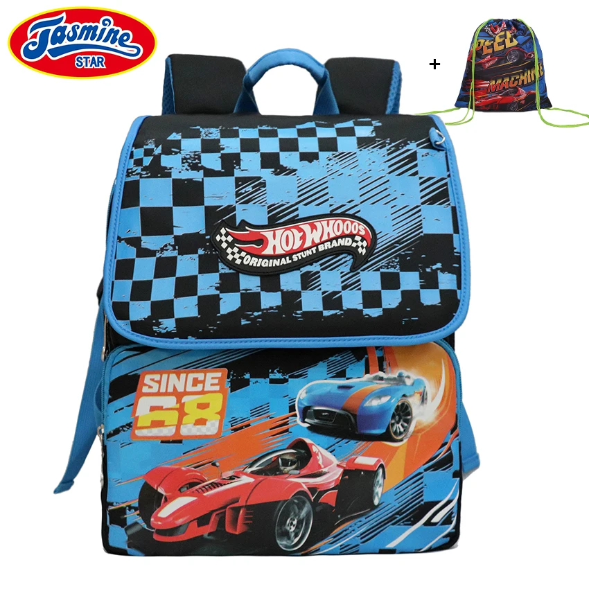 JASMINESTAR Children School Bags Boy Cartoon Race Car Orthopedic Backpacks Waterproof Satchel School Bags Mochila Escolar
