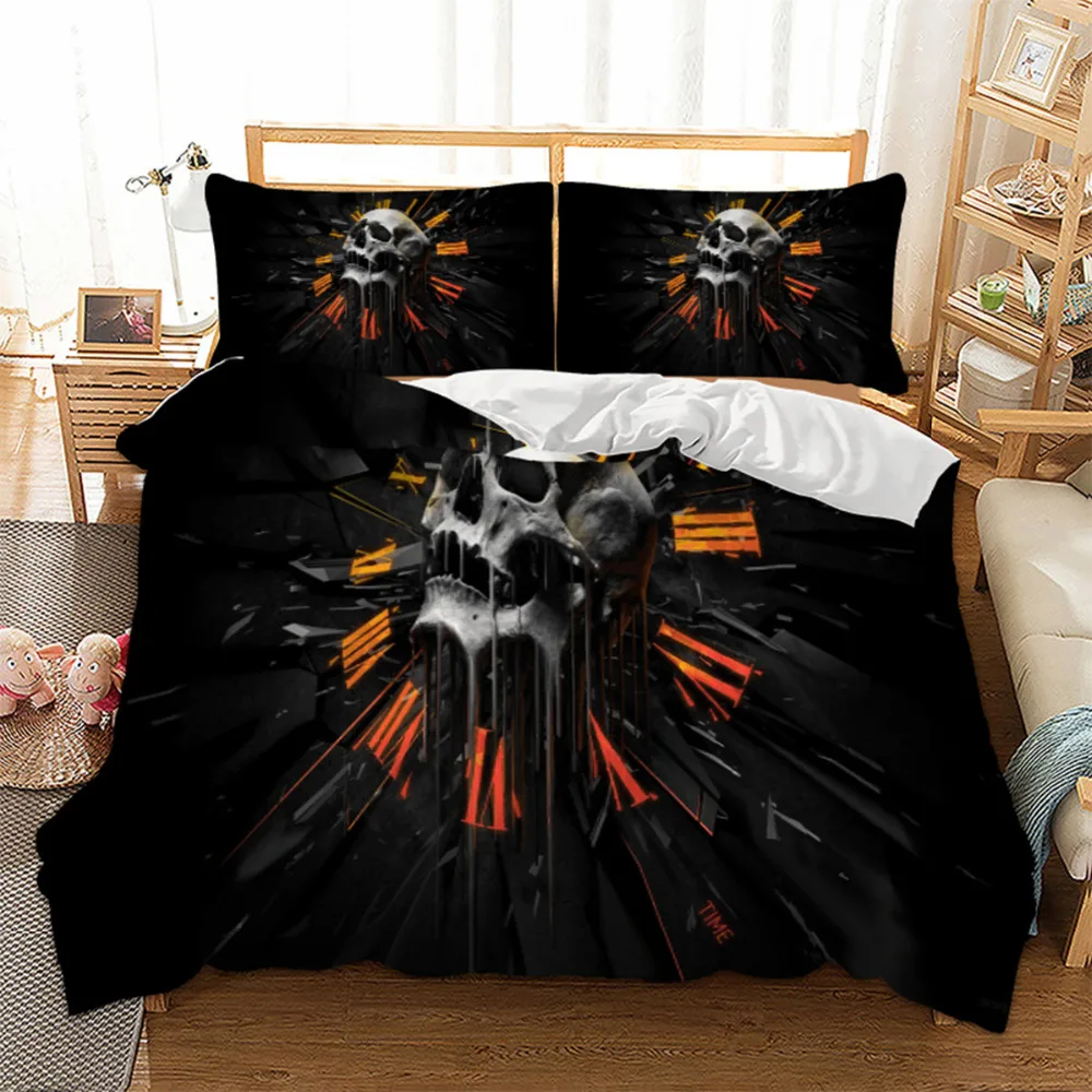 Cráneo Funda De Edredón Fundas Almohada de cubierta del edredón Ghost Rider cama conjunto de Cama Todos Los Tamaños