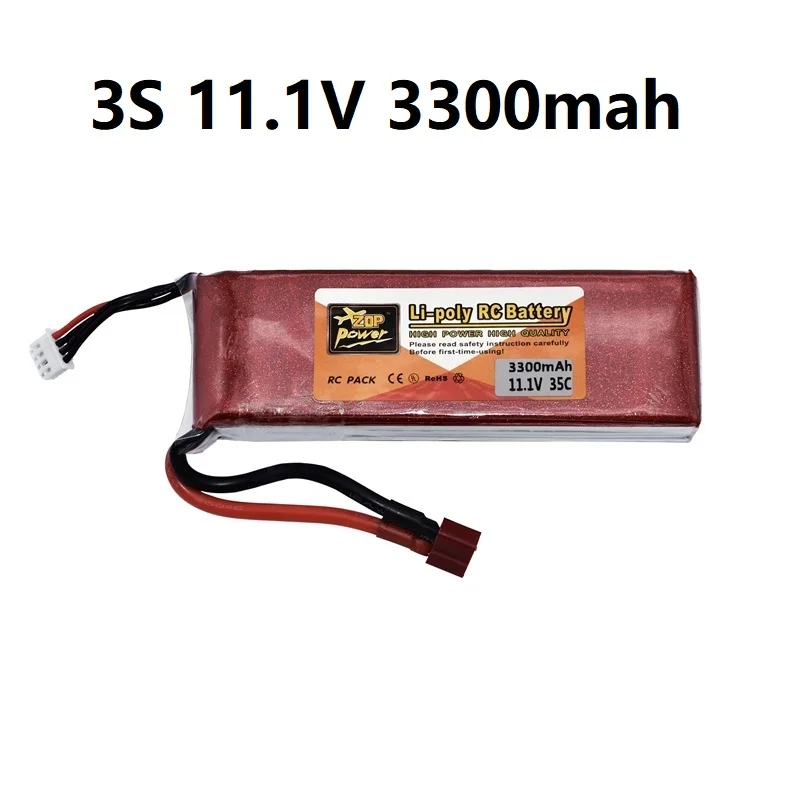 

ZOP power 3S 11.1v 3300mah LIPO Battery 30C - 35C For Helicopter Four axis power T/XT60/JST Plug 3s lithium battery 11.1 V