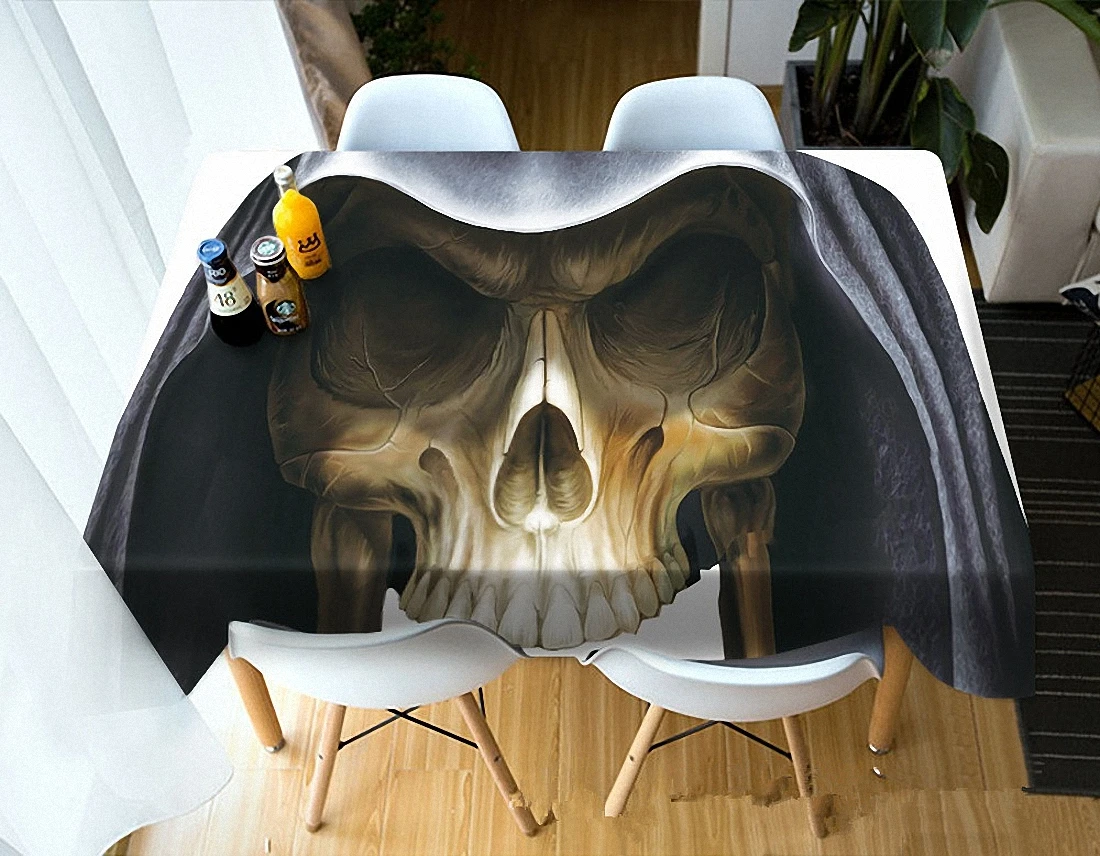 

Frightened! 3D Tablecloth Terror Pattern Polyester Dustproof Table cloth Dinner Decoration Table Cover Tapestry Halloween Decor