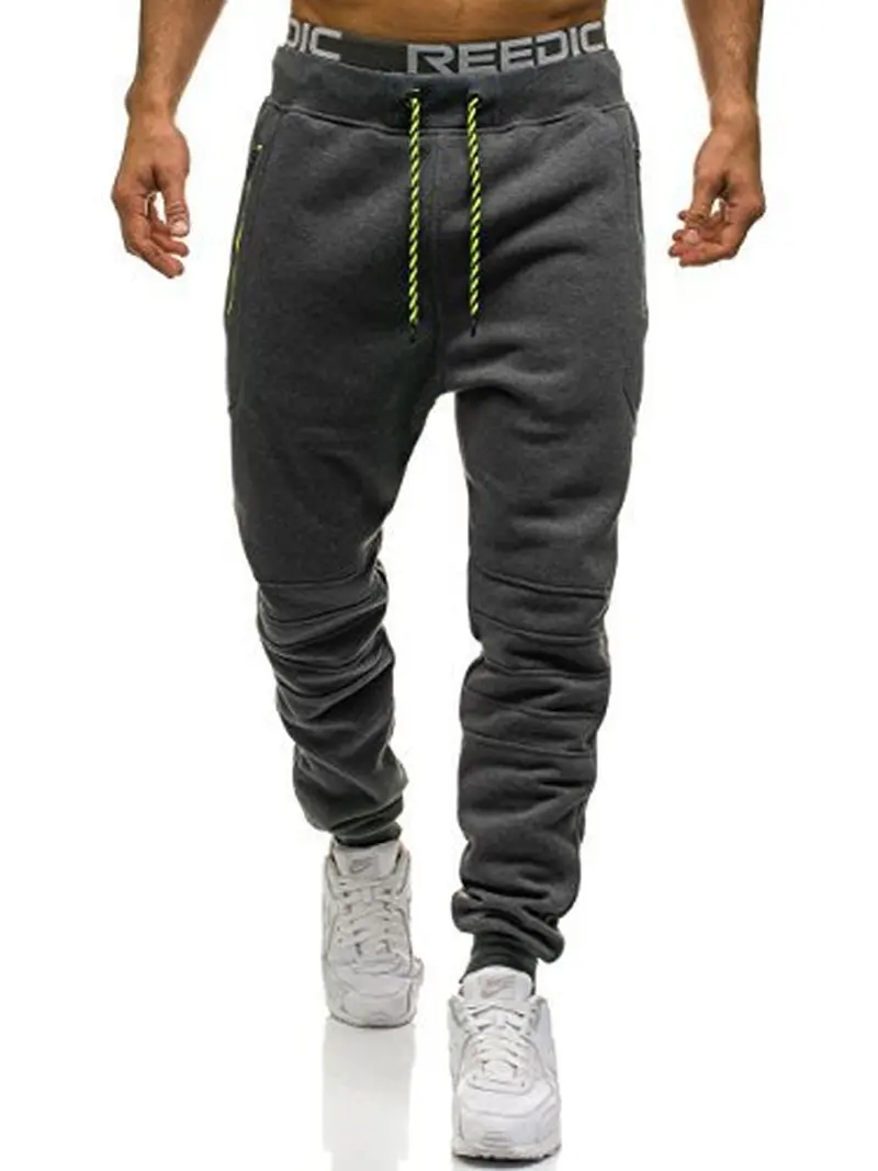 Zogaa Men Pants Full Length Sportswear Casual Elastic Cotton Mens