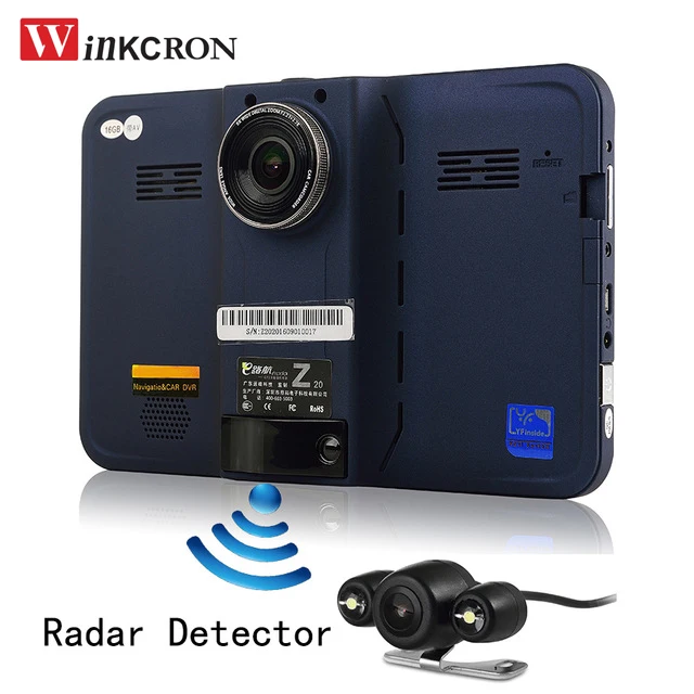 

7 inch GPS Navigation Car Truck Vehicle Android WiFi with Rear View Camera Parking DVR Dash Cam recorder 16GB Radar Detector