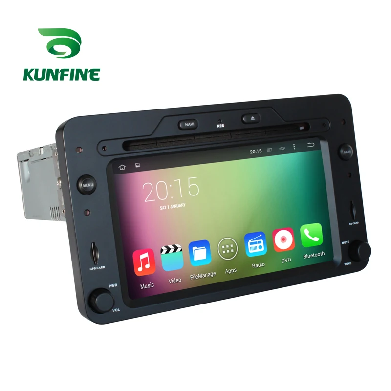 

KUNFINE Android 7.1 Quad Core 2GB Car DVD GPS Navigation Player Car Stereo for Alfa Romeo Spider 2006 Radio headunit Bluetooth