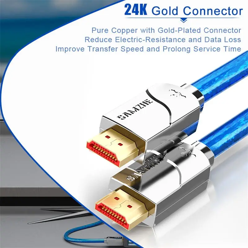 Кабель SAMZHE 4K UHD HDMI цифровой кабель с высоким разрешением 3840*2160 для ноутбука и ТВ