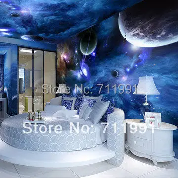 Custom ceiling wallpaper,Cosmic Nebula Star,3D modern wallpaper for living room bedroom ceiling background wall PVC wallpaper