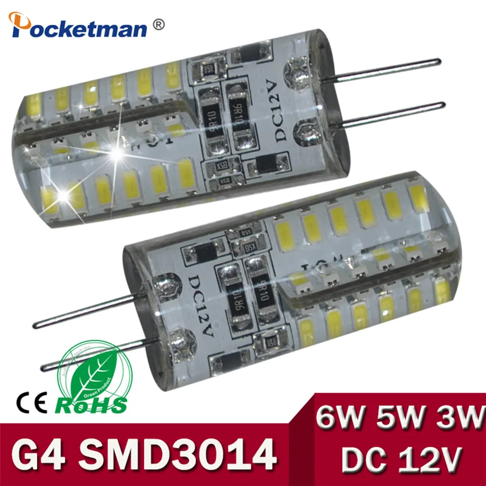 1 шт. G4 Светодиодный светильник DC 12 В/AC 220 В 110 SMD 3014 Вт 3 5 6 7 Замена 30 Вт/60 галогенная
