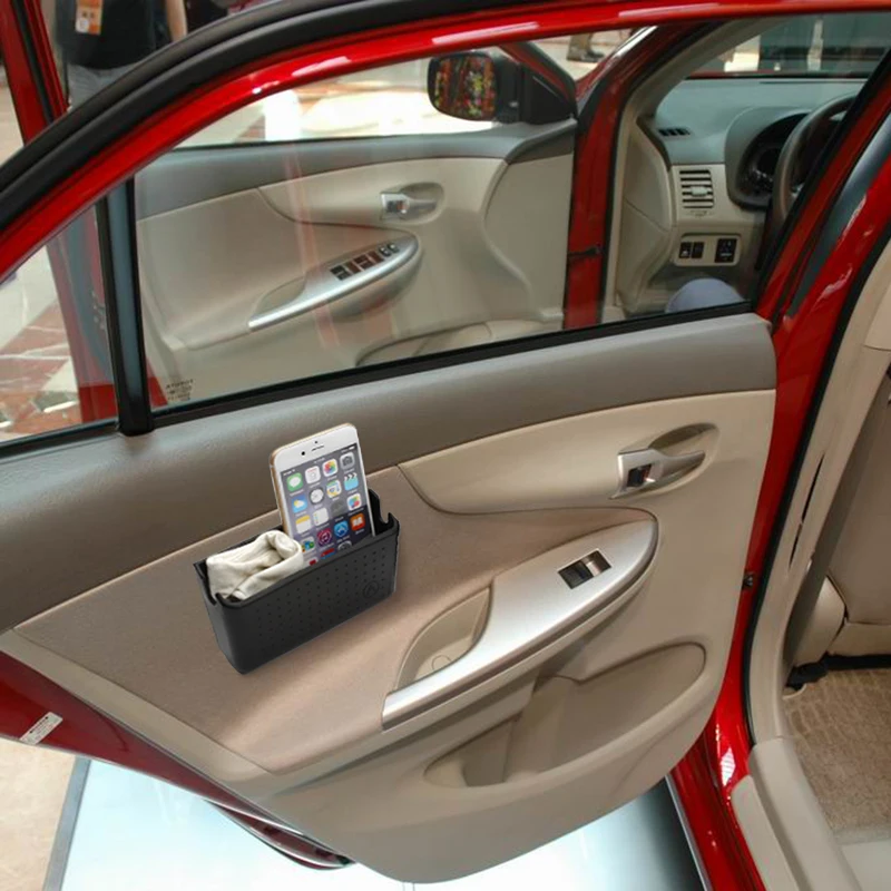 YOSOLO New Car Door Storage Box Mobile Phone Holder Pylons Multi-use Case Car Container Pocket Organizer Accessories Car-styling