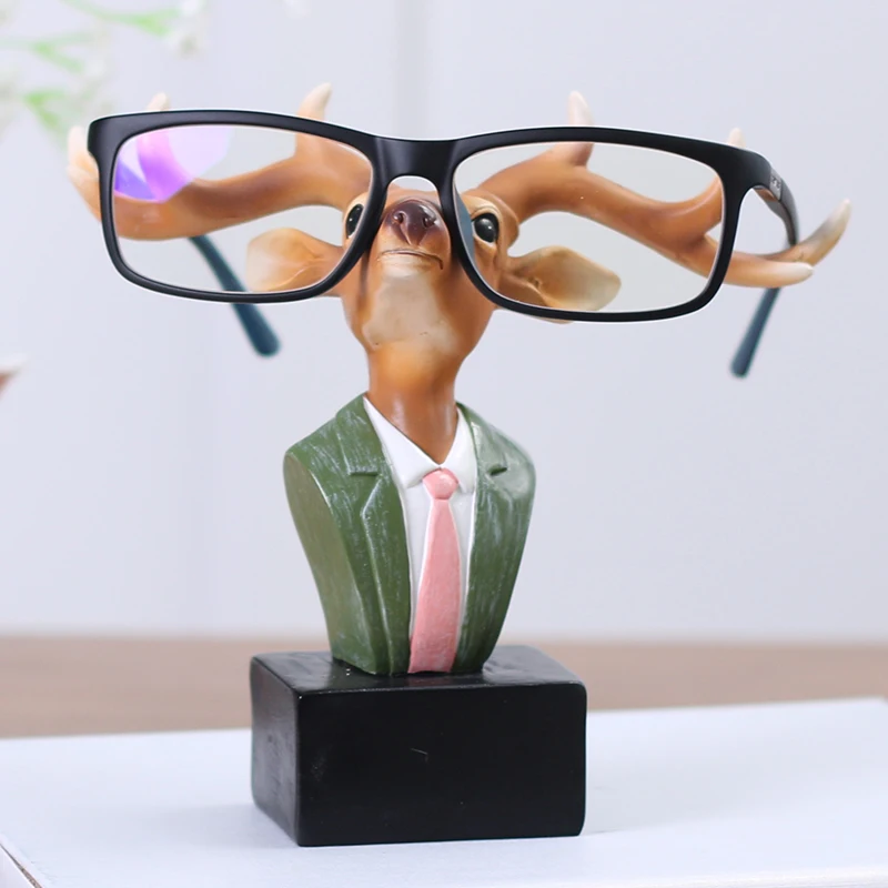 Deer /Rabbit Animal Glasses Stand Resin Crafts Lovely Eyeglasses