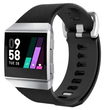 Сменный ремешок для спортивных часов аксессуар напульсники для Fitbit ионный Силиконовый Браслет Smartwatch классические цвета саржа большой маленький