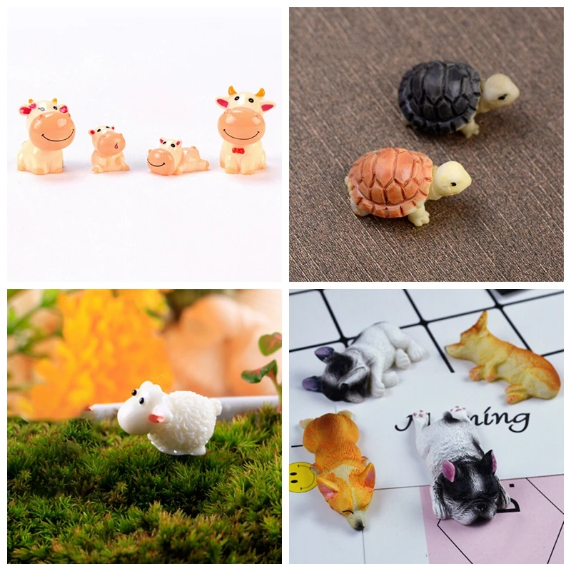 

2/45Pcs Cute Mini Sheep Dolphins Animals Home Micro Fairy Garden Figurines Miniatures DIY Accessories Home Garden Decor