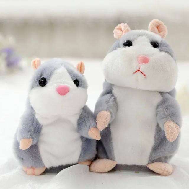 Dropshipping Promotion 16cm 18cm Talking Hamster Toys Speak Sound Repeat Stuffed Plush Electric Toys Animal Cute Hamster Toys 2