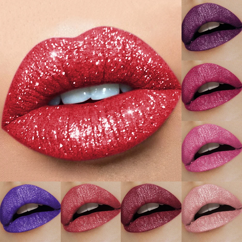 Pudaier Brand Glitter Flip 18 Colors Lip Gloss Matte Shimmer Lip Gloss