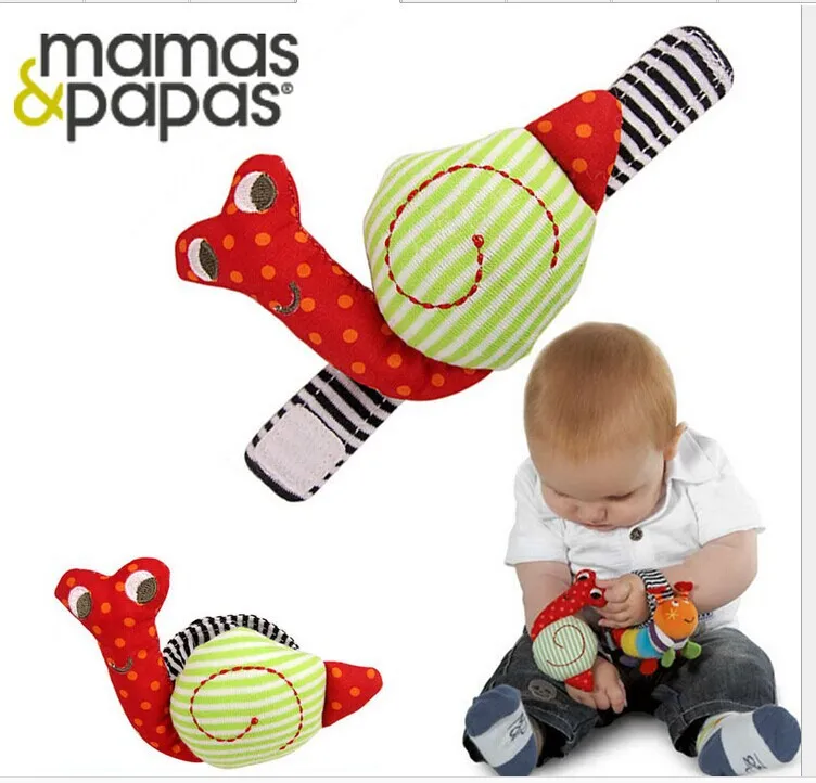 2014 new Baby rattle toys Mamas Papas snail Wrist Rattles infant baby mobile music toy for kid gift 100 pcs/lot free shipp | Игрушки и
