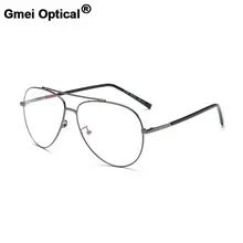 Gmei оптический ретро солнцезащитные очки Оптическая оправа для очков при близорукости металлический сплав для женщин и мужчин очки Oculos De Grau A27037