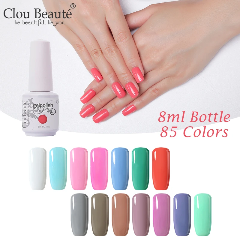  Clou Beaute UV Gel Varnish Nail Polish For Manicure Gel Polish Set UV Vernis Semi Permanent Primer 