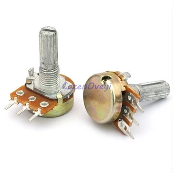 

10pcs/lot WH148 15mm Shaft Amplifier Dual Stereo Potentiometer B1K B2K B5K B10K B20K B50K B100K B500K 3Pin 1K 2K 5K 10K 50K 100K