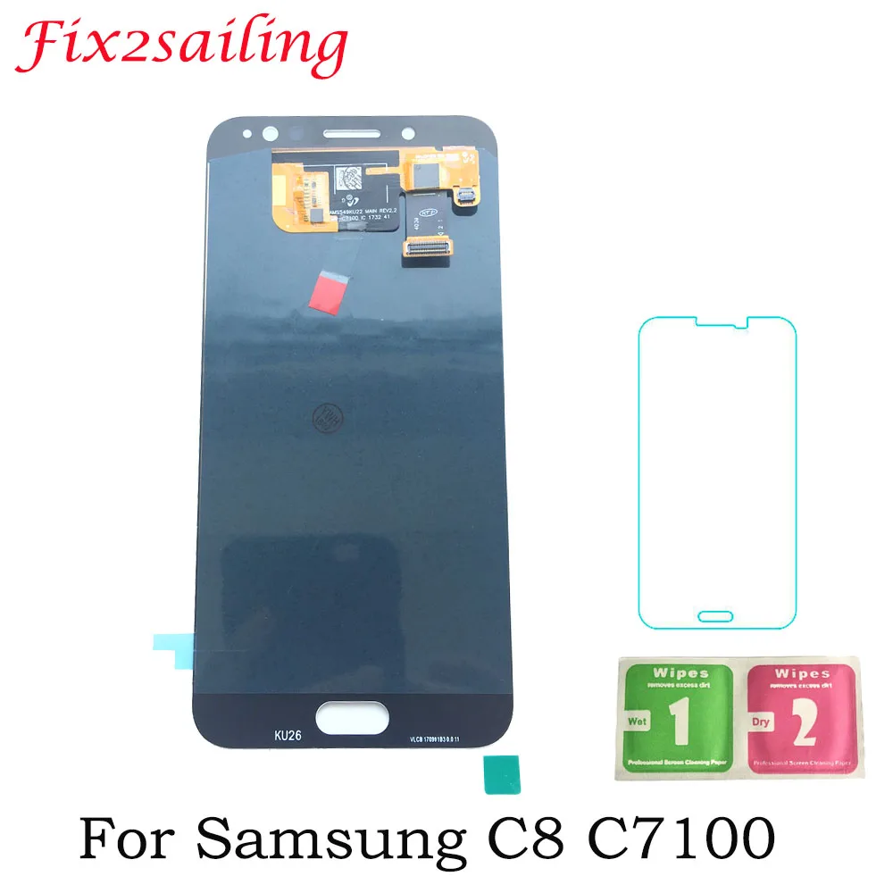 

5.5" Super AMOLED C8 LCD For SAMSUNG GALAXY C8 C7100 C710F Display Touch Screen Digitizer Assembly Replacement