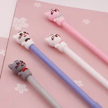 1 шт. креативная Первичная гелевая ручка милый кот мультфильм гелевые чернила роликовые ручки девушка свежая вода ручка(PH03