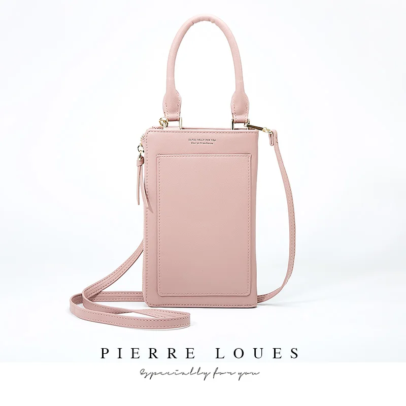 

Korean version of the diagonal cross-body bag with wrist pu female bag large-capacity multi-function mobile phone bag