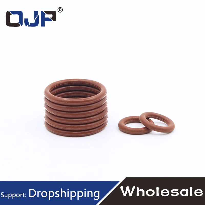 Rubber O Rings Rubber Washers Keycap O Rings Silicone O Rings Sealing Gasket 5PCS Brown FKM O ring Seal 1mm Thickness OD3/4/5/6/7/8/9/10/11/12mm