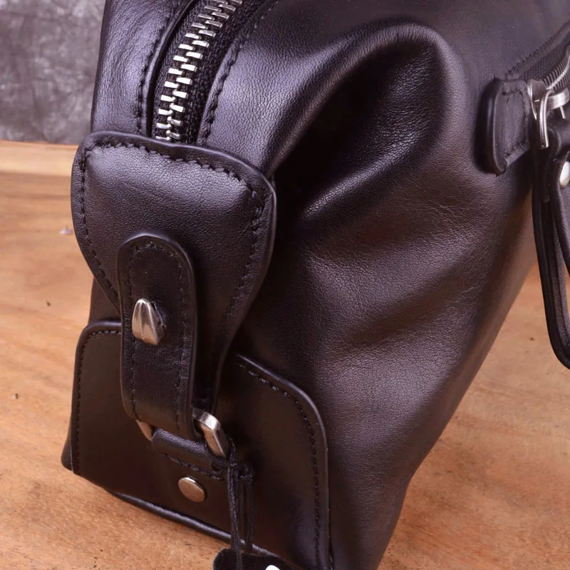 AETOO Handbag, male leather retro chinese style handbag, casual men's head cowhide mobile phone bag