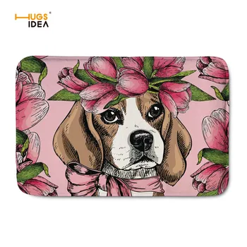 

HUGSIDEA New Fashion Outdoor Entrance Door Carpets Goofy Jack Russell Terrier/Pug/Beagle Creative Carpet for Living Room Mat Rug