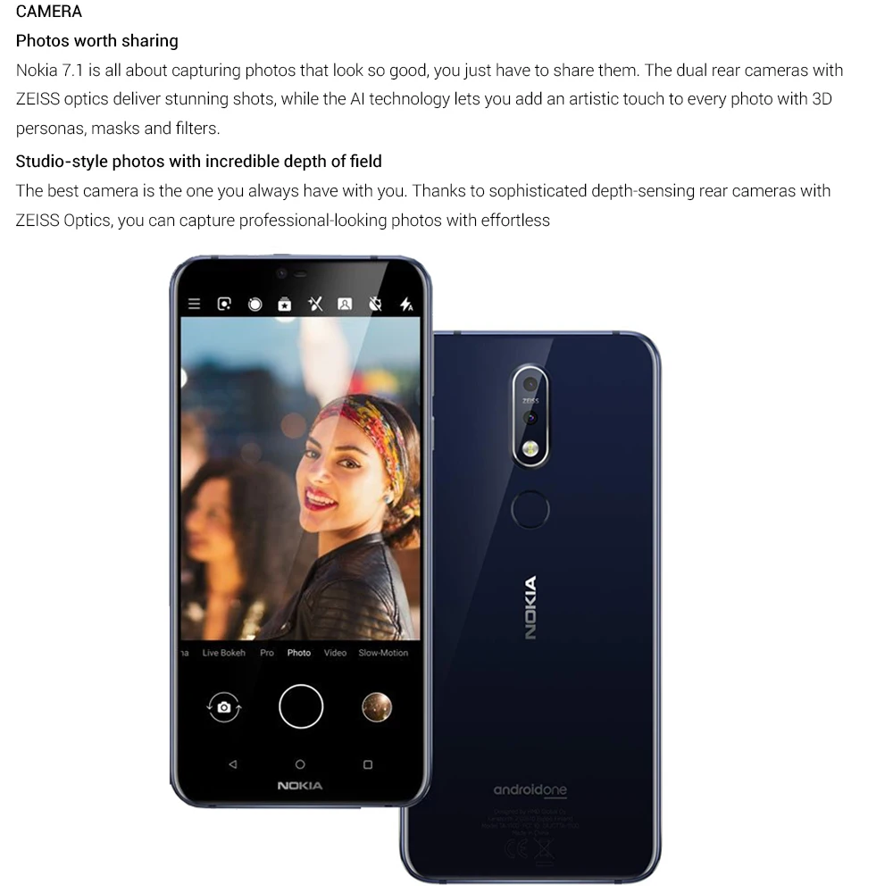 Оригинальный мобильный телефон Nokia 7 1 глобальная версия 4G LTE TA 1097 5 84 &quotSnapdragon 4 Гб RAM